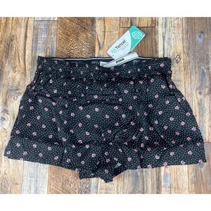 VS Pink Women's Small Black Pink Lyocell Polyester Silky Sleep Box Pajama Shorts